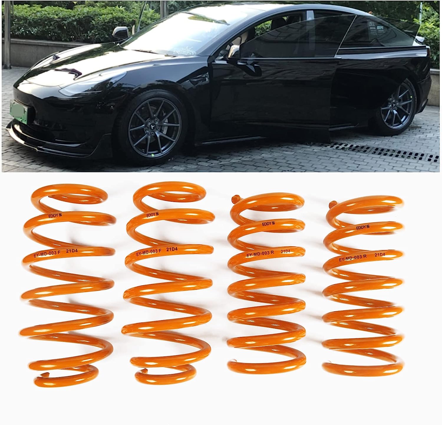 Sport lowering springs Shock absorption modification Performance AWD Performance Lowering Springs kit compatible with Tesla Model 3 Performance Dual Motor All-Wheel Drive