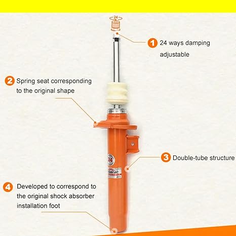 Adjustable Suspension Kit Height & Performance Tuning Compatible for 2019-2023 BMW 320, 325, 330 – Heat-Resistant Shock Absorber Kit – Custom Suspension for Smooth & Sporty Ride