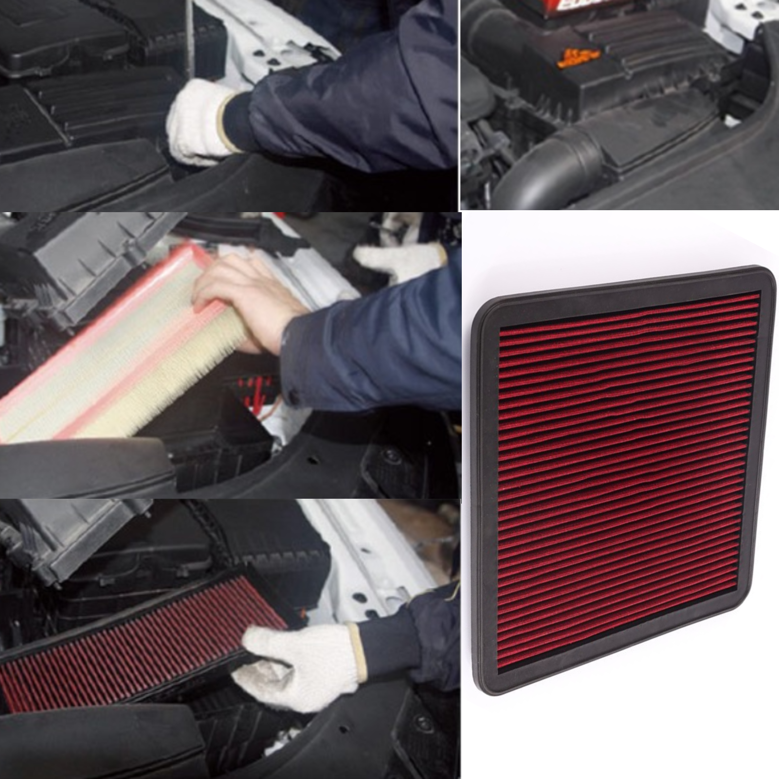 Washable & Reusable High Performance Engine Air Filter for BMW 5 Series (520i, 523i, 525i, 528i, 530i) and 6 Series (630) - Boost Horsepower & Acceleration with Eco-Friendly Design