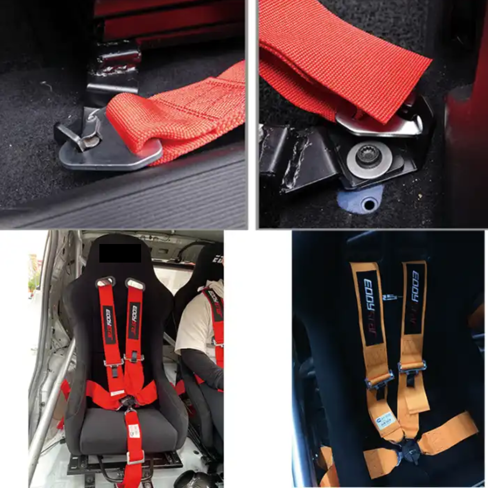5-Point Safety Harness Kit - 2-Inch Padding and Removable Sternum Strap, Universal Fit UTV Off-Road Models, E4 Certified